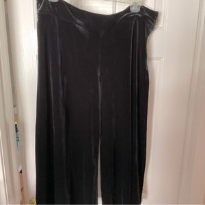 New never worn  black velvet gaucho pants